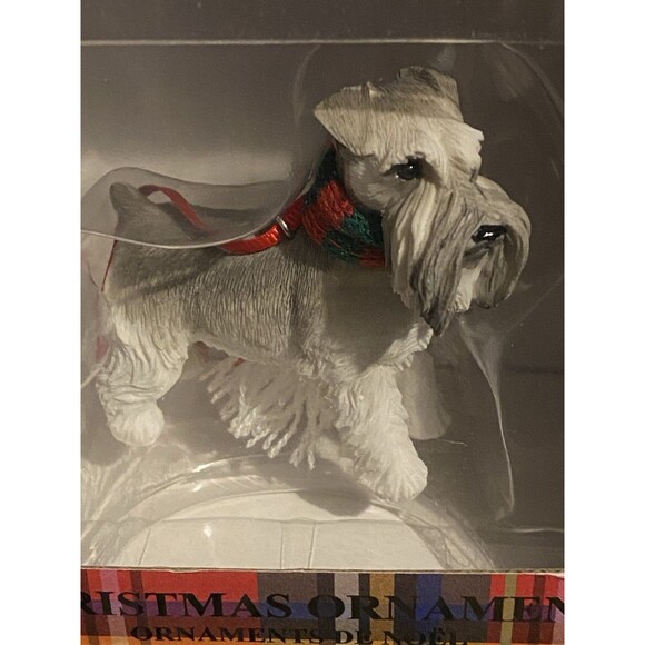 Sandicast Gray Schnauzer Christmas ornament New in Box - Picture 2 of 4